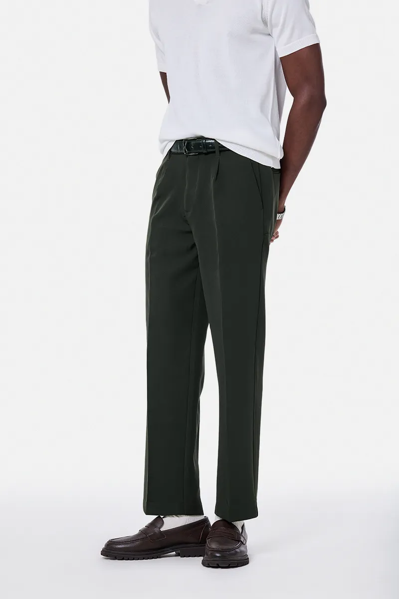 Beige Slim Fit Trousers
