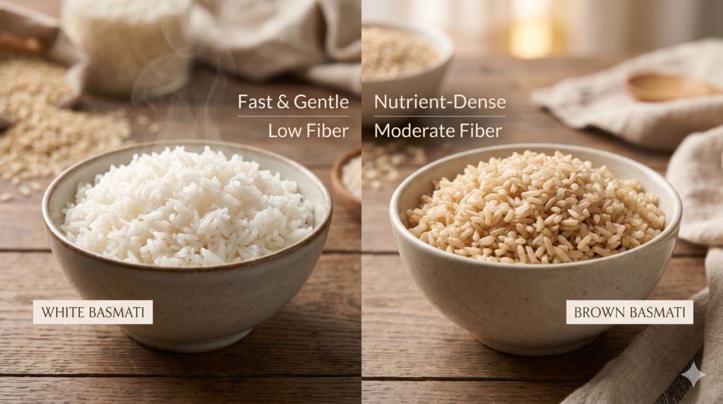 White Basmati vs. Brown Basmati: Digestibility Compared